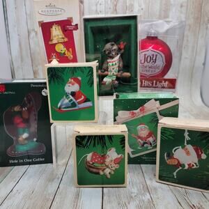Vintage Hallmark Keepsake Christmas Ornaments Lot Of 8